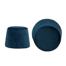 Online Designer Business/Office Dark Blue Delucia Pouf