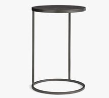 Online Designer Bedroom Duke Round Metal C-Table (16")