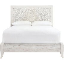 Online Designer Bedroom Paxberry Whitewash Queen Bed