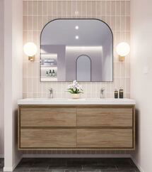 Online Designer Bathroom Wittig 60" Wall-Mounted Double Bathroom Vanity Set