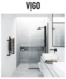 Online Designer Bathroom Vigo Zenith 74" High x 34-1/8" Wide Shower Screen Frameless Shower Door with Clear and Tinted Glass