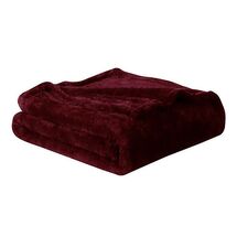 Online Designer Living Room Cathay Home® Luxe Soft High Pile Plush Throw Blanket in Wine