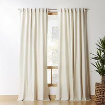 Online Designer Combined Living/Dining natural tan basketweave ii curtain panel