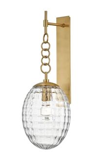 Online Designer Kitchen VENICE 1 LIGHT WALL SCONCE IN AGED BRASS