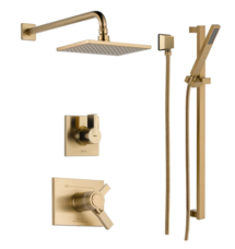 Online Designer Bathroom Delta TempAssure 17T Series Thermostatic Shower System with Integrated Volume Control, Shower Head, and Hand Shower - Includes Rough-In Valves