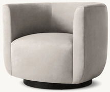 Online Designer Living Room Austin Leather Swivel Chair