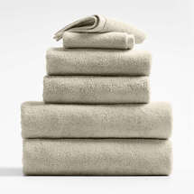 Online Designer Bathroom Organic Turkish Cotton Taupe Towels, Set of 6