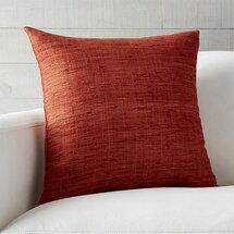 Online Designer Bedroom Trevino Terra Cotta Orange 20" Pillow with Down-Alternative Insert