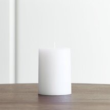 Online Designer Living Room White 3"x4" Pillar Candle