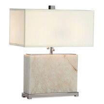 Online Designer Hallway/Entry Alabaster Block Lamp, Wide