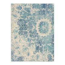 Online Designer Nursery Distressed Ornament Wool Rug - Cobalt