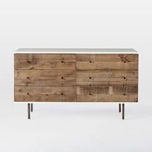 Online Designer Bedroom Reclaimed Wood + Lacquer 6-Drawer Dresser