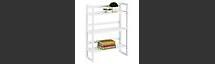 Online Designer Combined Living/Dining White Solid Wood Stackable Folding Bookshelf