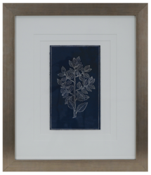 Online Designer Hallway/Entry SIMPLE FLOWER ON INDIGO WALL ART