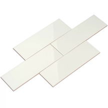 Online Designer Kitchen 4" x 12" Ceramic Subway Tile in White