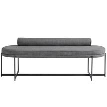 Online Designer Other Rhett Modern Classic Grey Upholstered Metal Bench