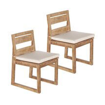 Online Designer Patio Sarsden Armless Patio Dining Chair with Cushion (Set of 2)
