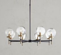 Online Designer Dining Room Camryn Metal & Glass Chandelier