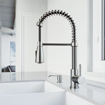 Online Designer Kitchen VG02003ST VIGO Brant Pull Down Kitchen Faucet