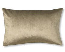 Online Designer Combined Living/Dining Velvet Lumbar Pillow Cover, Putty