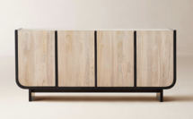 Online Designer Hallway/Entry Sion 61" White-Washed Teak Wood Credenza