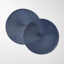 Online Designer Dining Room Round Woven Placemats (Set of 2)