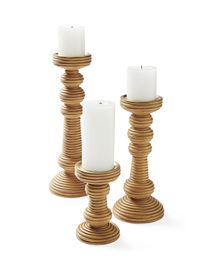 Online Designer Kitchen Carmel Rattan Candlestick