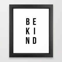 Online Designer Bedroom Be kind Framed Art Print