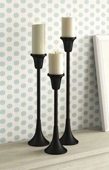 Online Designer Living Room Sivanne 3 Piece Metal Tabletop Candlestick Set