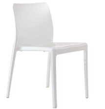 Online Designer Patio BOLLA WHITE DINING CHAIR