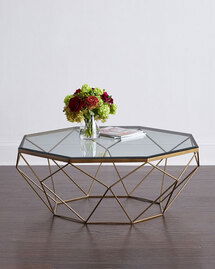 Online Designer Living Room Mystique Glass-Top Coffee Table