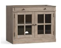 Online Designer Living Room Double Glass Door Cabinet