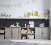 Online Designer Bedroom Short Cabinet with doors and cubby