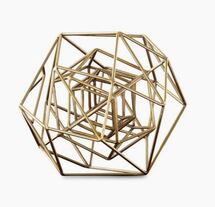Online Designer Patio Geo Sculpture, Gold