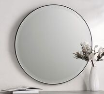 Online Designer Living Room Madalyn Round Beveled Edge Wall Mirror - 36"