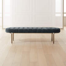 Online Designer Living Room LUXEY TUFTED FAUX MOHAIR BENCH