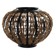 Online Designer Living Room Dark Iron and Rope Vase