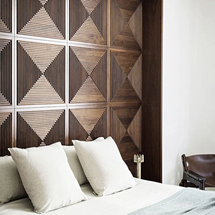 Online Designer Bedroom Hyde Modern Grooved Wall Panel