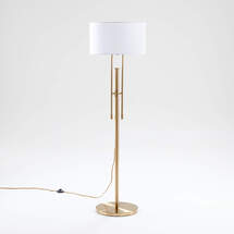 Online Designer Combined Living/Dining Cameron Brass Adjustable Floor Lamp