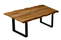 Online Designer Home/Small Office 63" Modern Rustic Real Wood Live Edge Dining Table