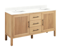 Online Designer Bathroom Ayanna 60" Free Standing Double Vanity 