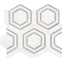 Online Designer Bathroom MSI Georama 11" x 13" Hexagon Floor and Wall Mosaic Tile