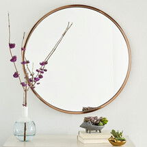 Online Designer Combined Living/Dining Metal Framed Round Wall Mirror