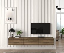 Online Designer Combined Living/Dining Lucy-Mae Floating Tv Stand Walnut