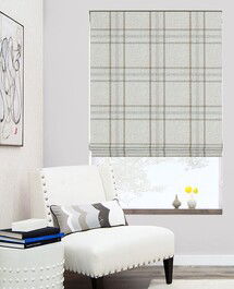 Online Designer Living Room FLAT ROMAN SHADES