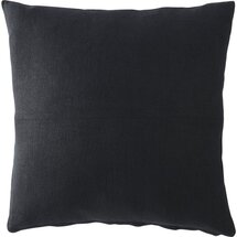 Online Designer Living Room 20" linon black pillow with down-alternative insert