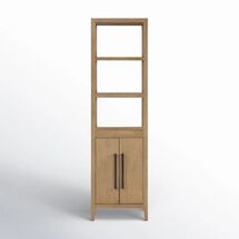 Online Designer Living Room Alsup Solid Wood Freestanding Linen Cabinet