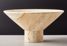 Online Designer Combined Living/Dining DUNE FOOTED SANDSTONE BOWL