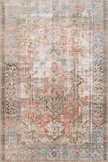 Online Designer Bedroom Loren Rug in Terracotta & Sky