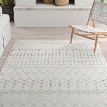 Online Designer Living Room Lucienne Geometric Gray Area Rug